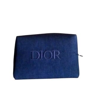 Dior Denim Cosmetic Trousse Beauty Toiletry Pouch